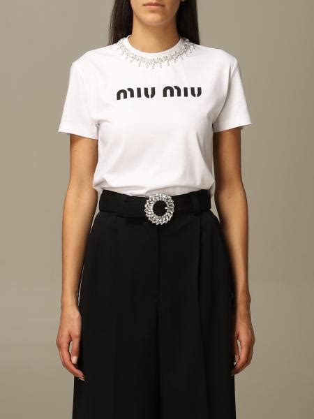 miu miu t shirt women's|miu shirts for women.